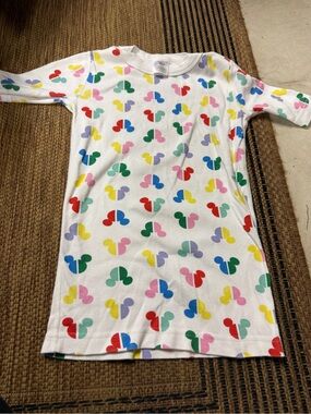 Disney White Nightgown with Multicolor Mickey-Head Print